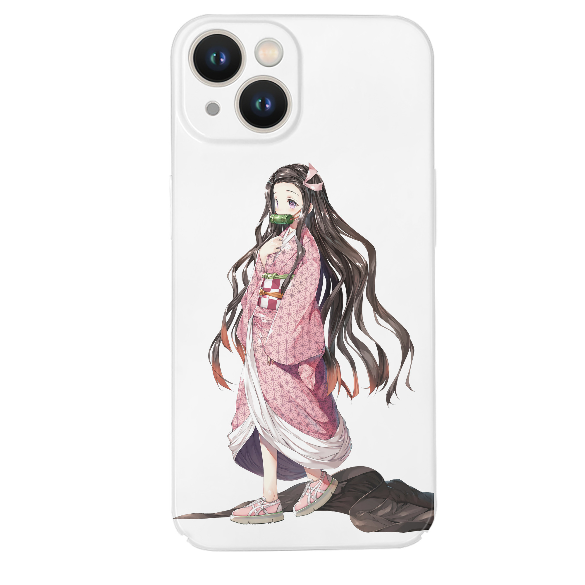 （画像用） 鬼滅の刃（きめつのやいば）竈門 禰󠄀豆子／かまど ねずこ Kamado Nezuko 【iPhone 14シリーズ対応】ハードケース